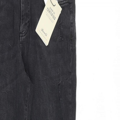 Denim & Co. Womens Grey Cotton Skinny Jeans Size 10 L26 in Slim Zip