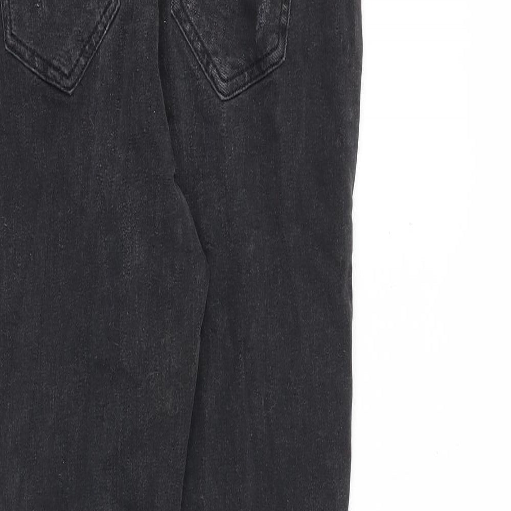 Denim & Co. Womens Grey Cotton Skinny Jeans Size 10 L26 in Slim Zip