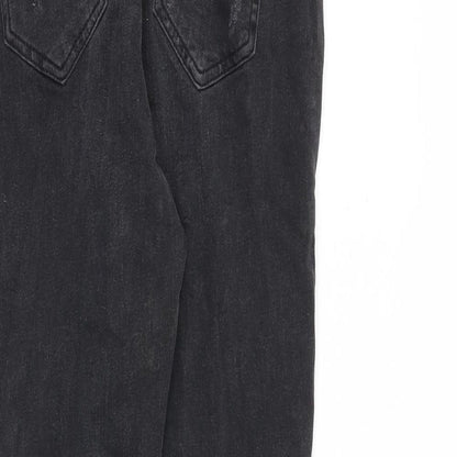 Denim & Co. Womens Grey Cotton Skinny Jeans Size 10 L26 in Slim Zip