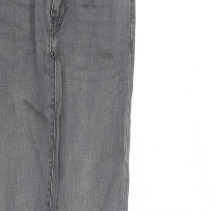 Denim & Co. Womens Grey Cotton Skinny Jeans Size 6 L30 in Regular Zip