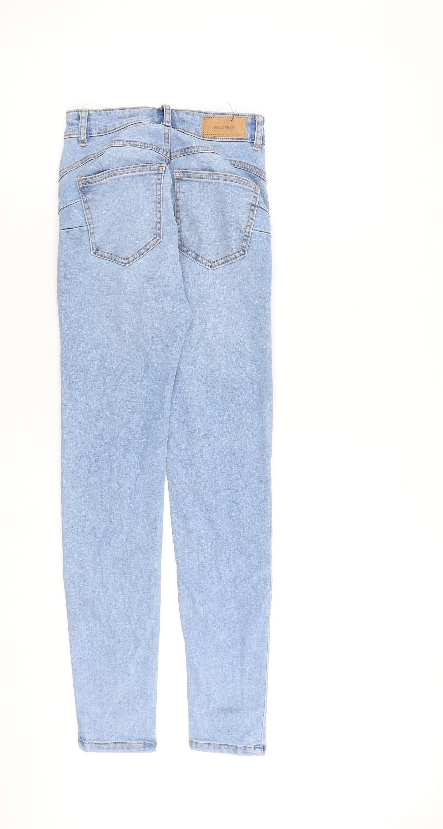 Pull&Bear Womens Blue Cotton Skinny Jeans Size 4 L28 in Slim Zip
