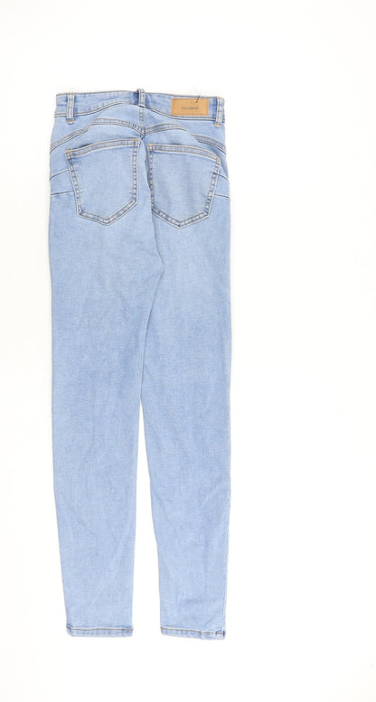 Pull&Bear Womens Blue Cotton Skinny Jeans Size 4 L28 in Slim Zip