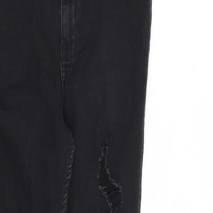 Hollister Womens Black Cotton Skinny Jeans Size 28 in L25 in Slim Zip