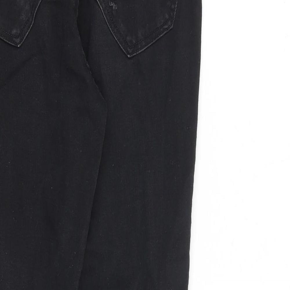 Hollister Womens Black Cotton Skinny Jeans Size 28 in L25 in Slim Zip