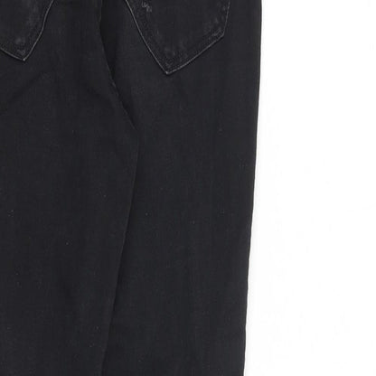Hollister Womens Black Cotton Skinny Jeans Size 28 in L25 in Slim Zip