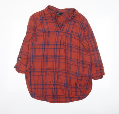 Womens UK Size 8 New Look Red Basic Blouse