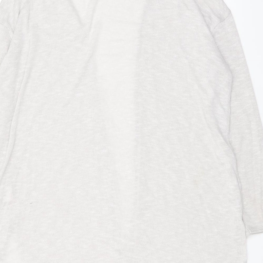Womens UK Size M H&M Beige Cardigan Jumper
