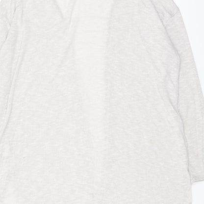 Womens UK Size M H&M Beige Cardigan Jumper