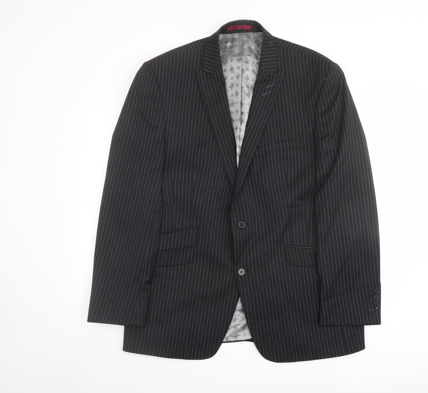 Mens UK Size 42 Limehaus Regular Black Suit Jacket