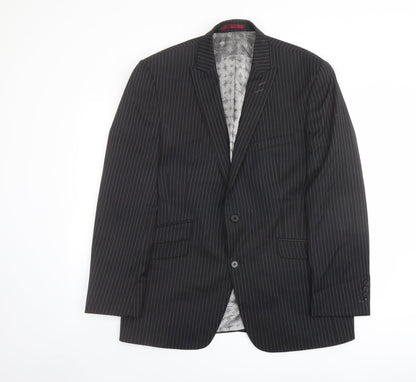 Mens UK Size 42 Limehaus Regular Black Suit Jacket