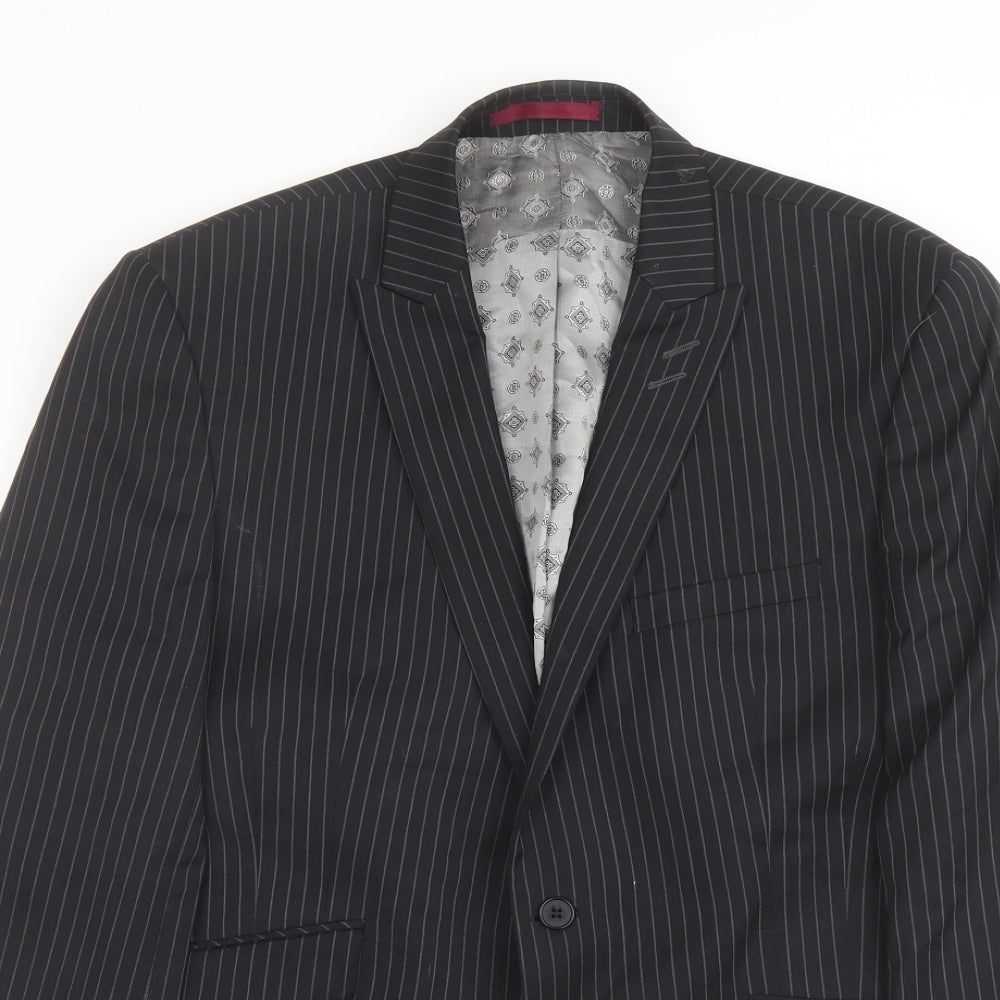 Mens UK Size 42 Limehaus Regular Black Suit Jacket