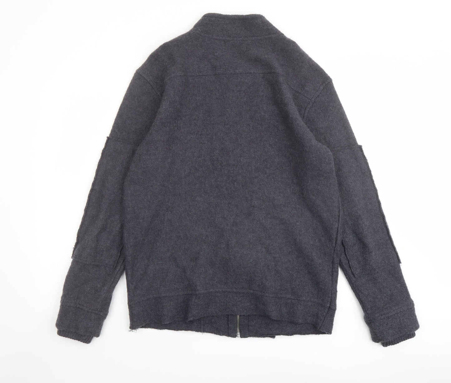 Zara Mens Blue Wool Pea Coat Coat Size XL Button