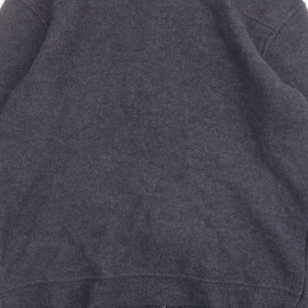 Zara Mens Blue Wool Pea Coat Coat Size XL Button