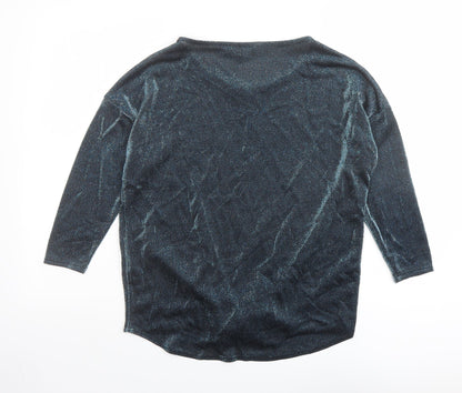 Womens UK Size 10 Principles Blue Basic Blouse