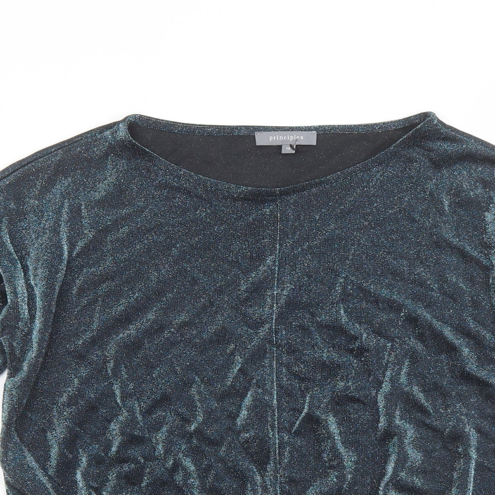 Womens UK Size 10 Principles Blue Basic Blouse