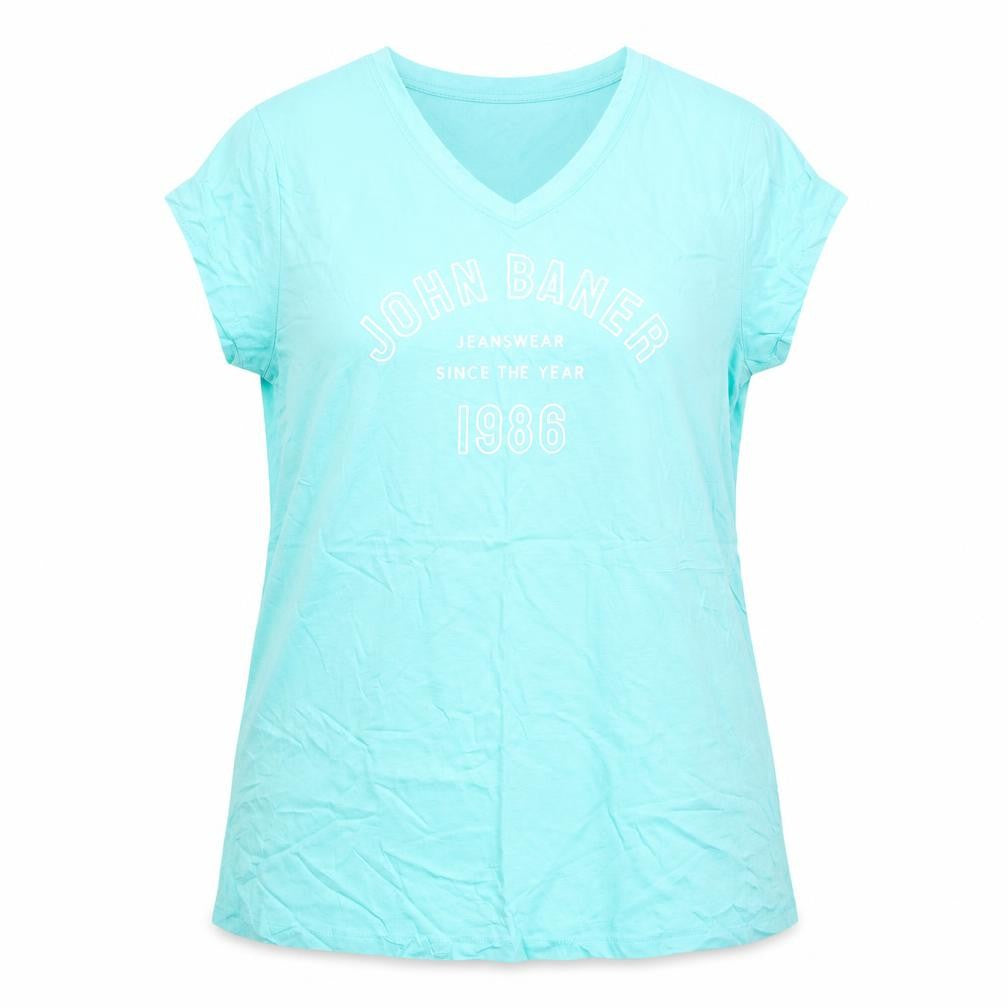 Womens UK Size L John Baner Green Basic T-Shirt
