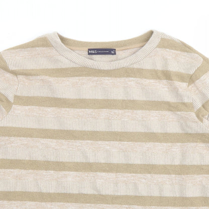 Womens UK Size 14 Marks and Spencer Beige Pullover Jumper