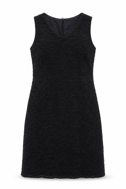 Marks and Spencer Womens Black Polyester Tank Dress Size 12 V-Neck Zip