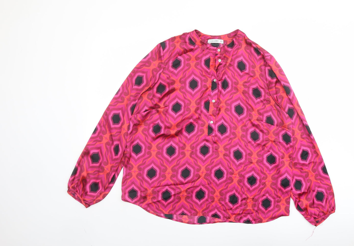 Womens UK Size 6 Gallery Pink Basic Blouse