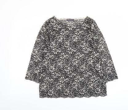 Womens UK Size 12 Marks and Spencer Black Basic Blouse