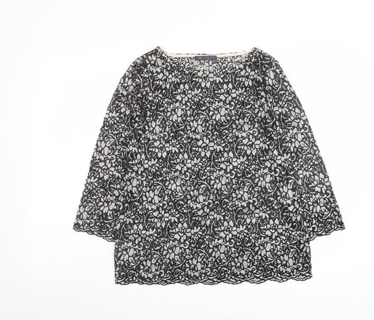Womens UK Size 12 Marks and Spencer Black Basic Blouse