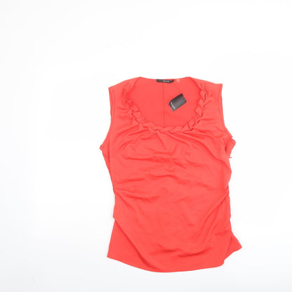 Womens UK Size M Tahari Red Basic Tank