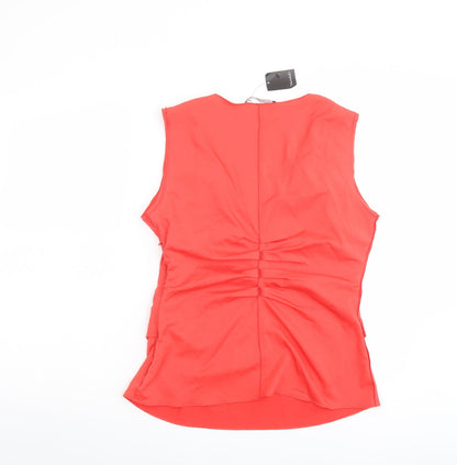 Womens UK Size M Tahari Red Basic Tank