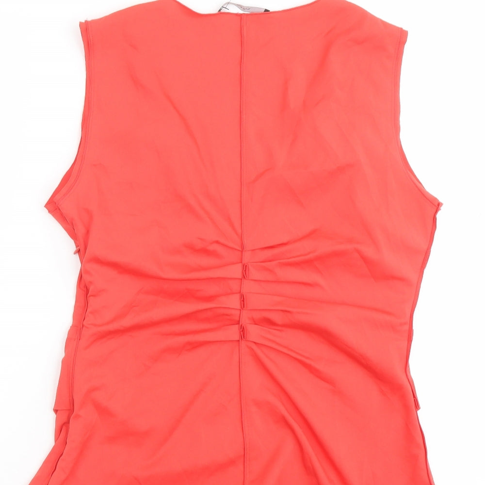 Womens UK Size M Tahari Red Basic Tank