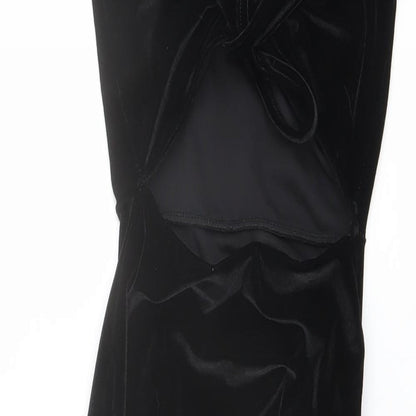 PRETTYLITTLETHING Womens Black Polyester Mini Size 4 Off the Shoulder Pullover