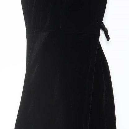 PRETTYLITTLETHING Womens Black Polyester Mini Size 4 Off the Shoulder Pullover