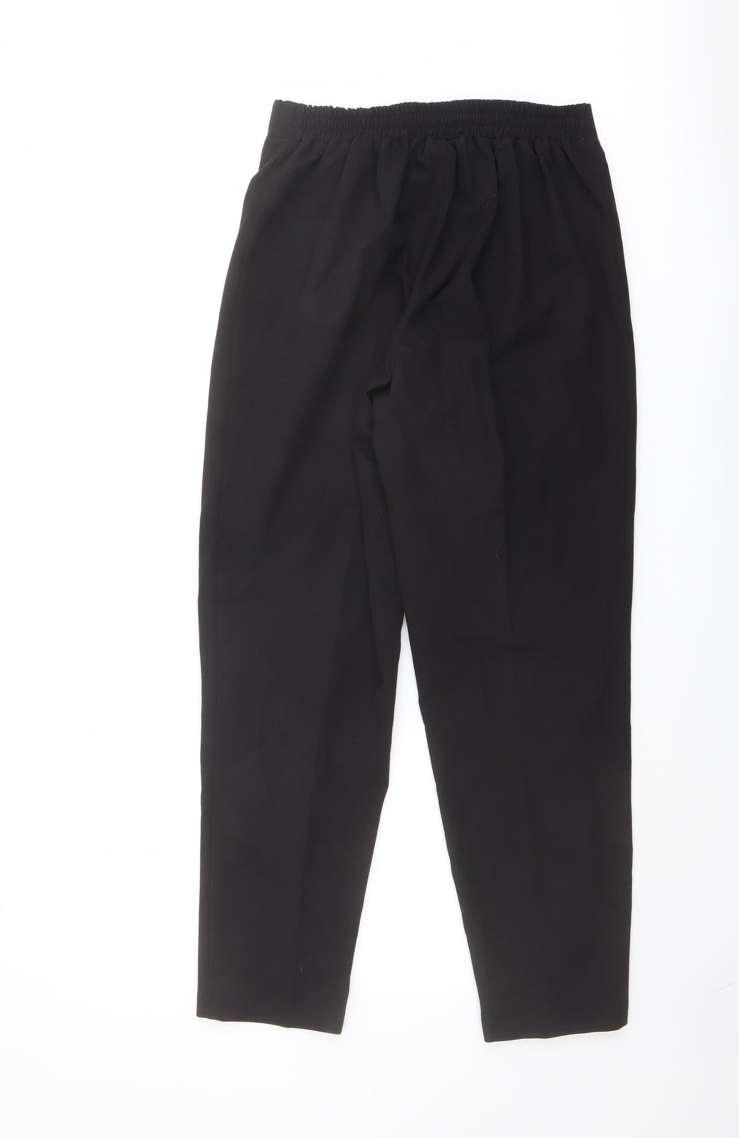 New Look Womens Black Polyester Trousers Size 10 L27 in Regular - Contrasting Trim