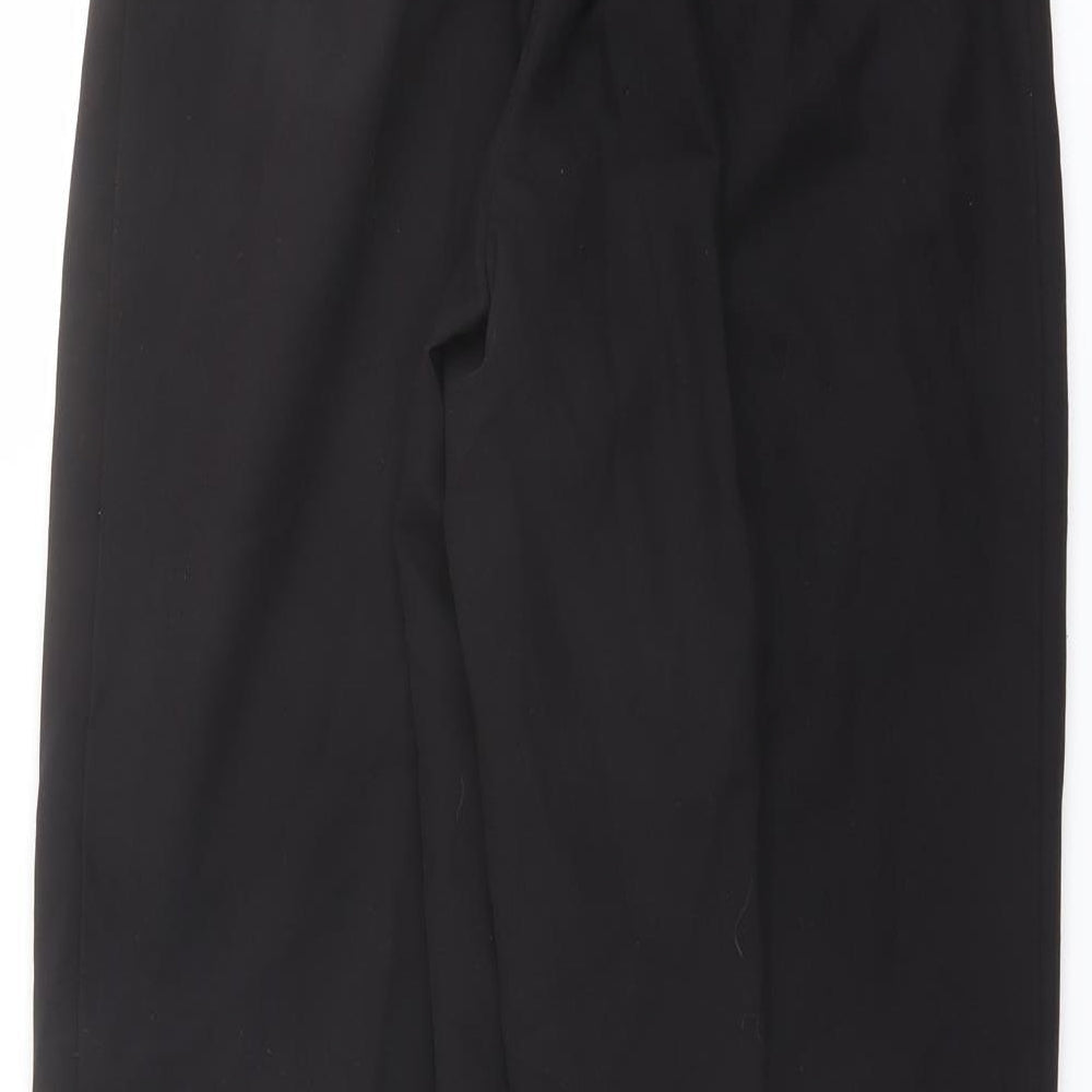 New Look Womens Black Polyester Trousers Size 10 L27 in Regular - Contrasting Trim