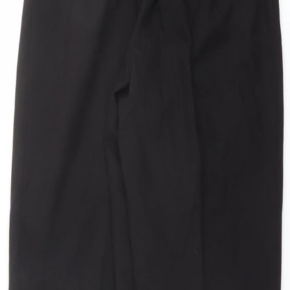 New Look Womens Black Polyester Trousers Size 10 L27 in Regular - Contrasting Trim