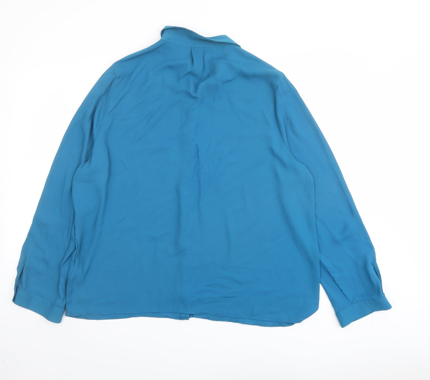 Womens UK Size 16 Dorothy Perkins Blue Basic Button-Up