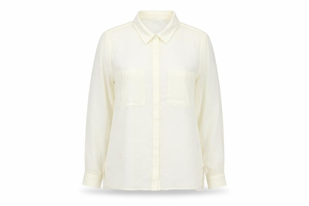 Womens UK Size 8 Divided by H&M Ivory Basic Button-Up
