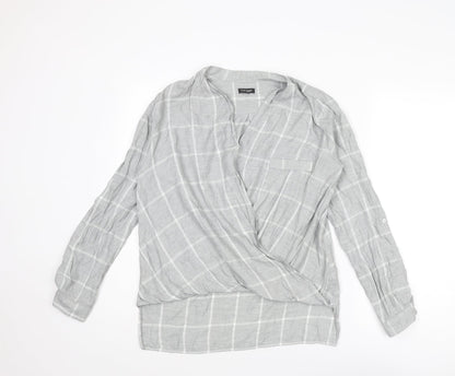 Womens UK Size 8 River Island Grey Basic Blouse