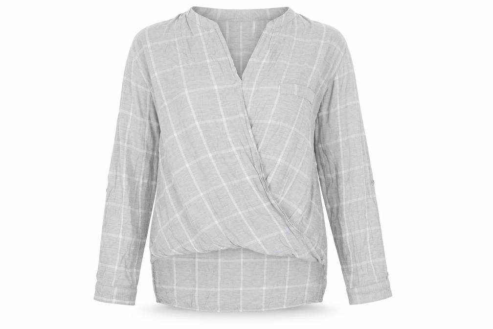 Womens UK Size 8 River Island Grey Basic Blouse