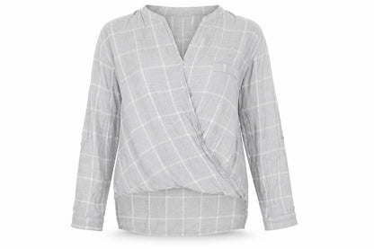 Womens UK Size 8 River Island Grey Basic Blouse