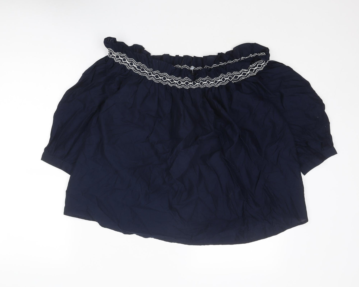Womens UK Size 6 Marks and Spencer Blue Basic Blouse