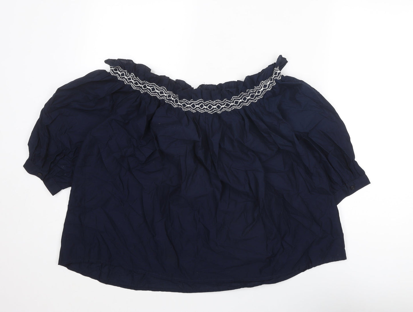Womens UK Size 6 Marks and Spencer Blue Basic Blouse