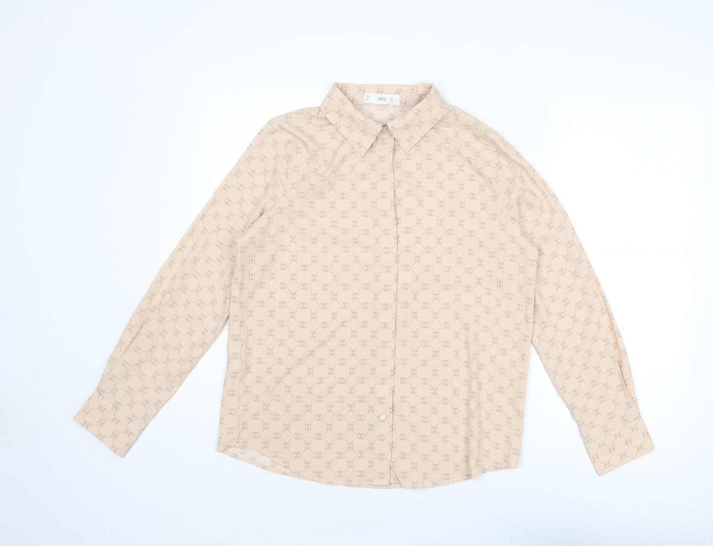 Womens UK Size 8 Mango Pink Basic Button-Up