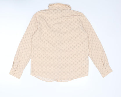 Womens UK Size 8 Mango Pink Basic Button-Up