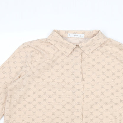 Womens UK Size 8 Mango Pink Basic Button-Up