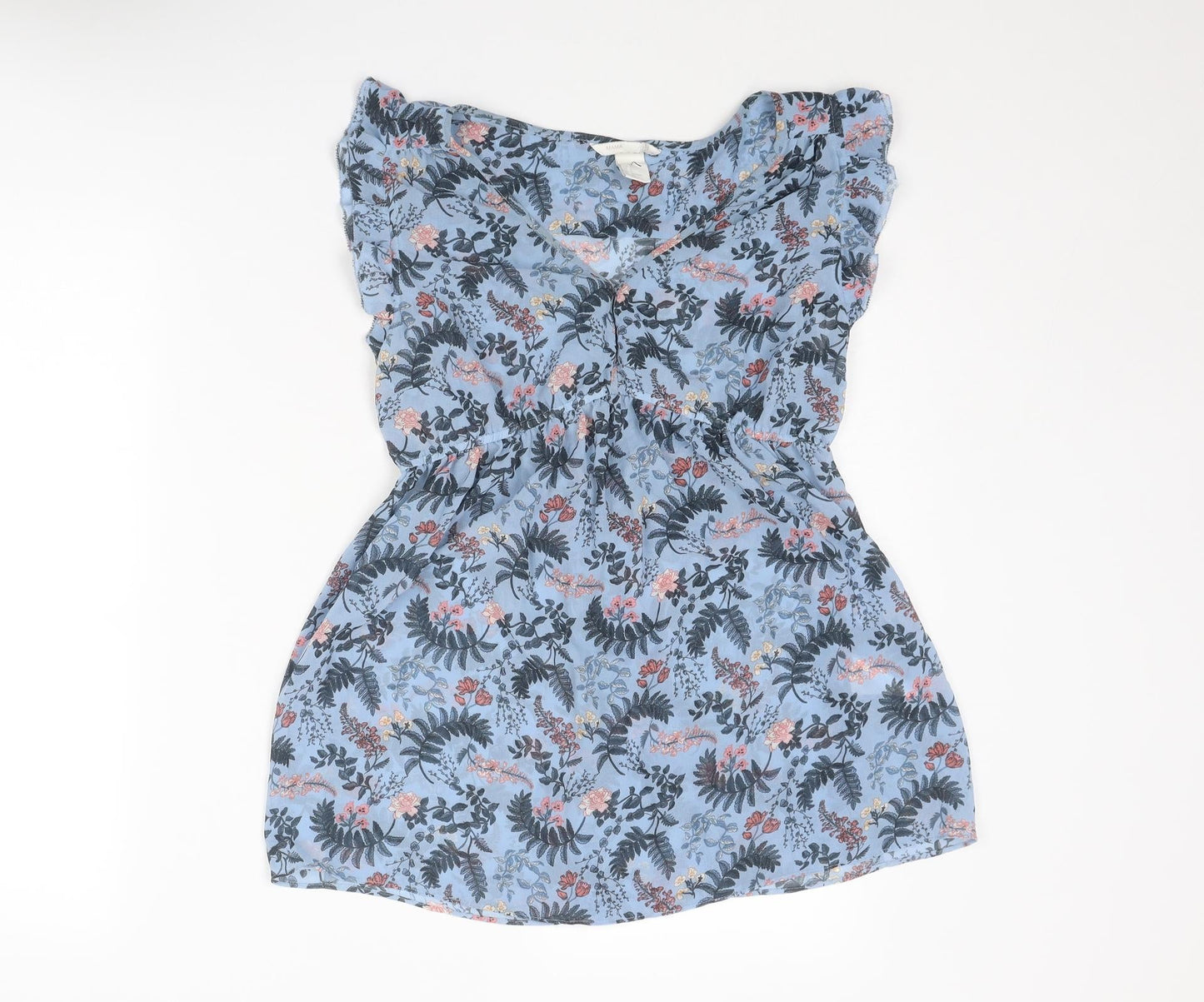 Womens UK Size S H&M Blue Basic Blouse