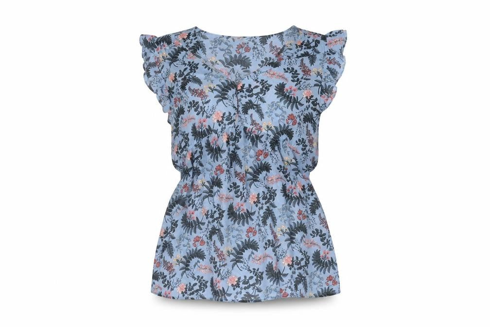 Womens UK Size S H&M Blue Basic Blouse