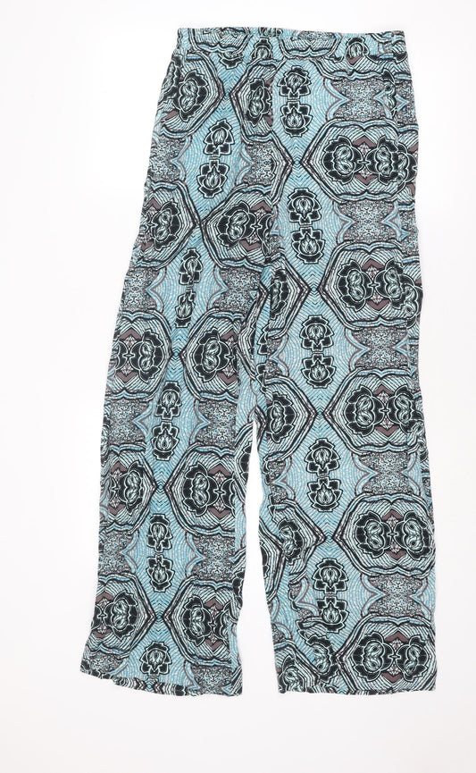 Womens UK Size 8 H&M Regular Fit  Blue Trousers