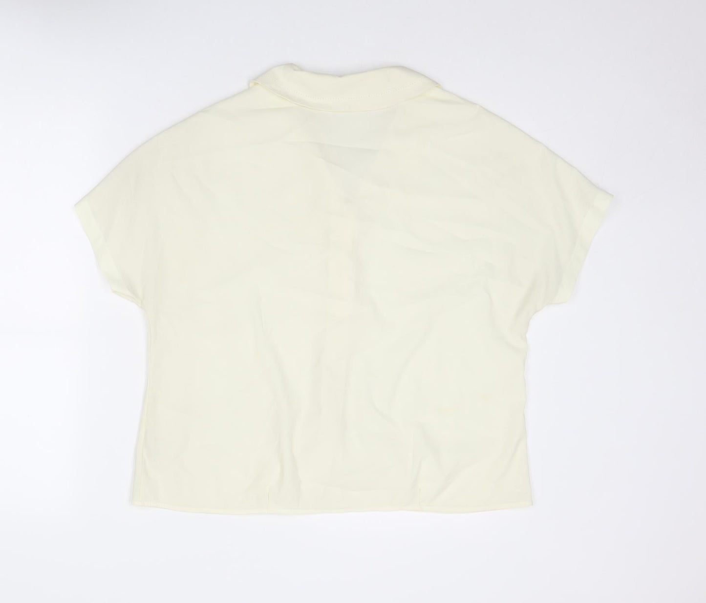 Womens UK Size 14 NEXT Ivory Basic Button-Up