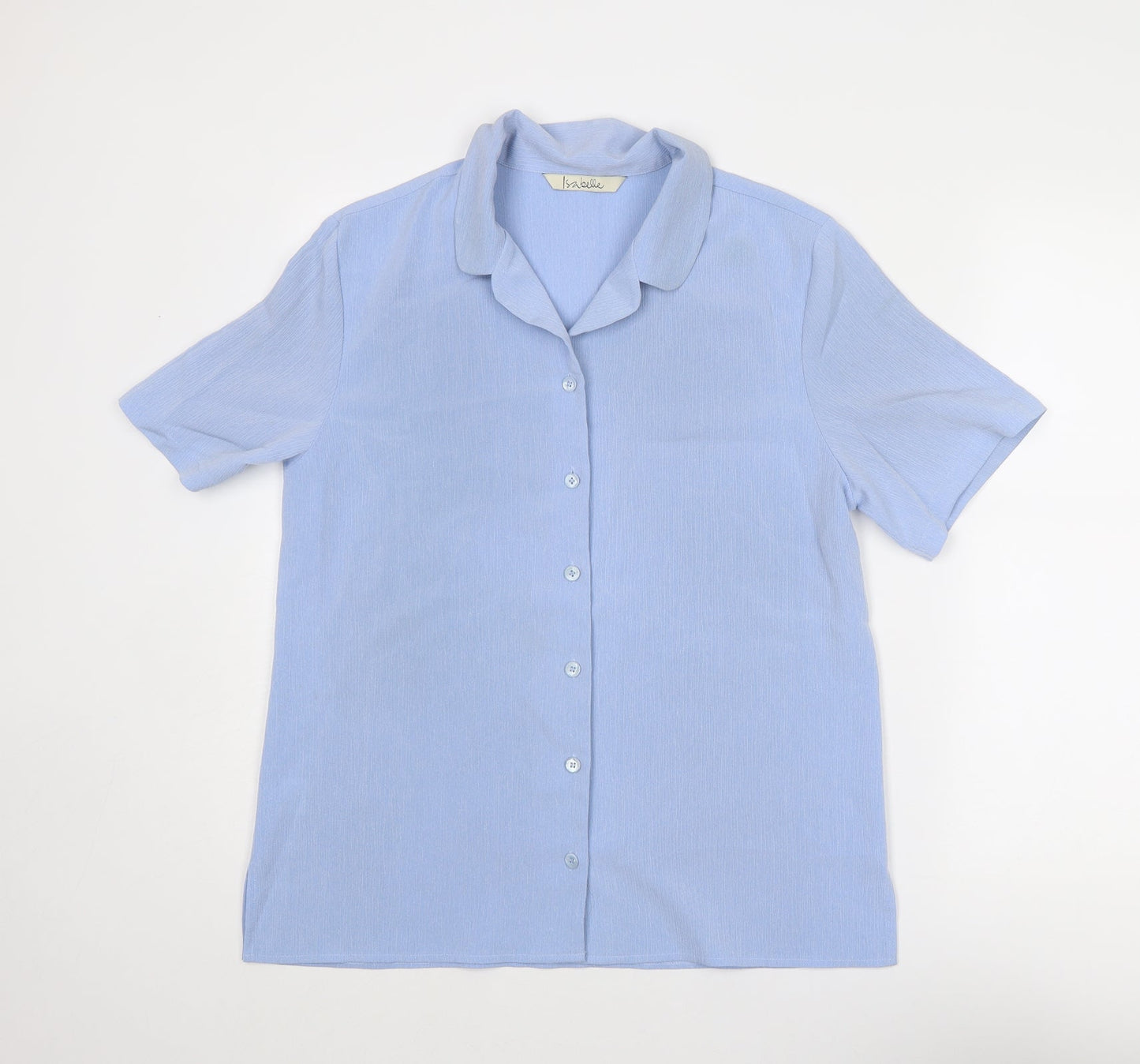 Womens UK Size 14 Isabelle Blue Basic Button-Up