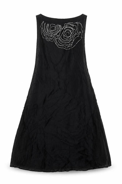 Monsoon Womens Black Polyester A-Line Size 10 Round Neck Zip