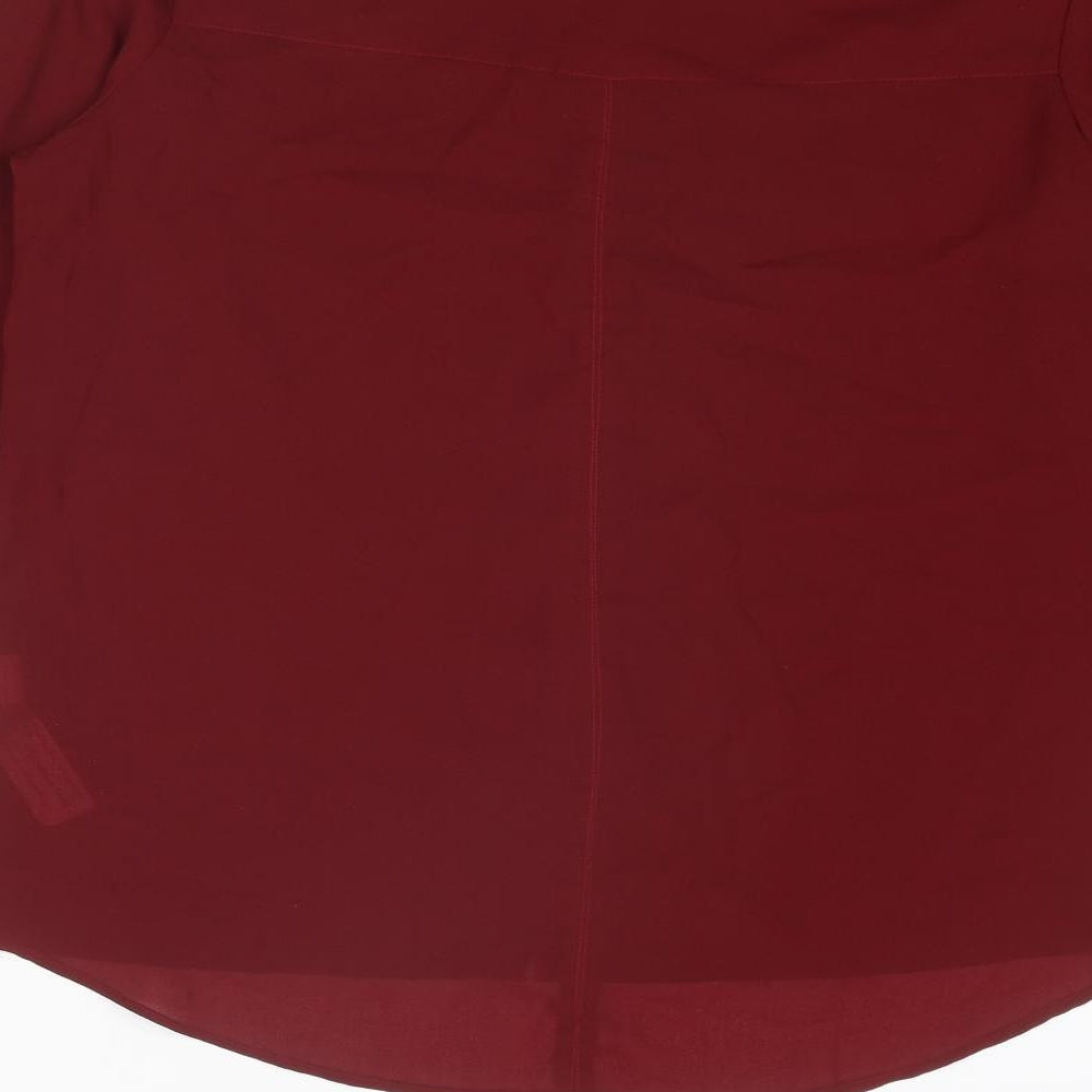 Womens UK Size M Stradivarius Red Basic Button-Up